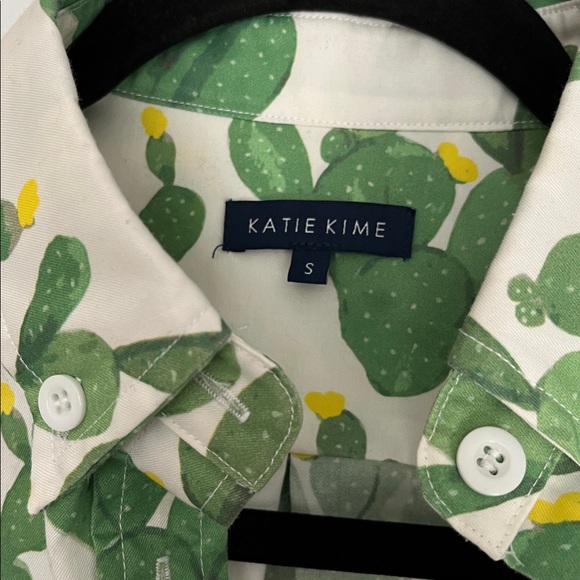 Cactus Print Button-Up Shirt Katie Kime - Picture 2 of 2